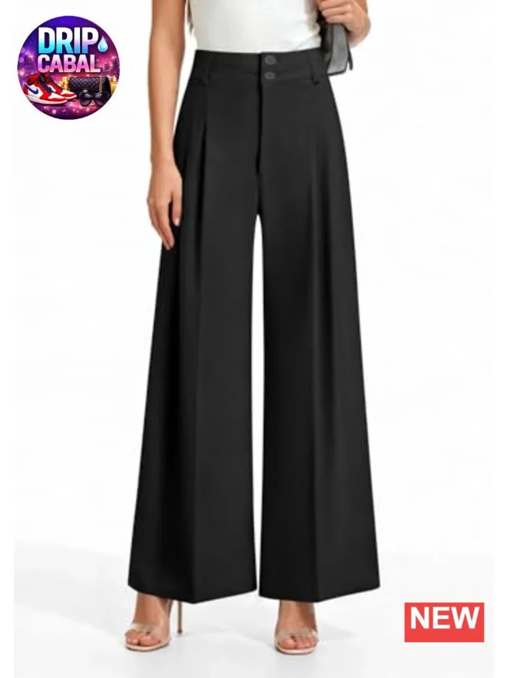 High Waisted Wide Leg Dress Pants Business Casual Trousers with Pockets